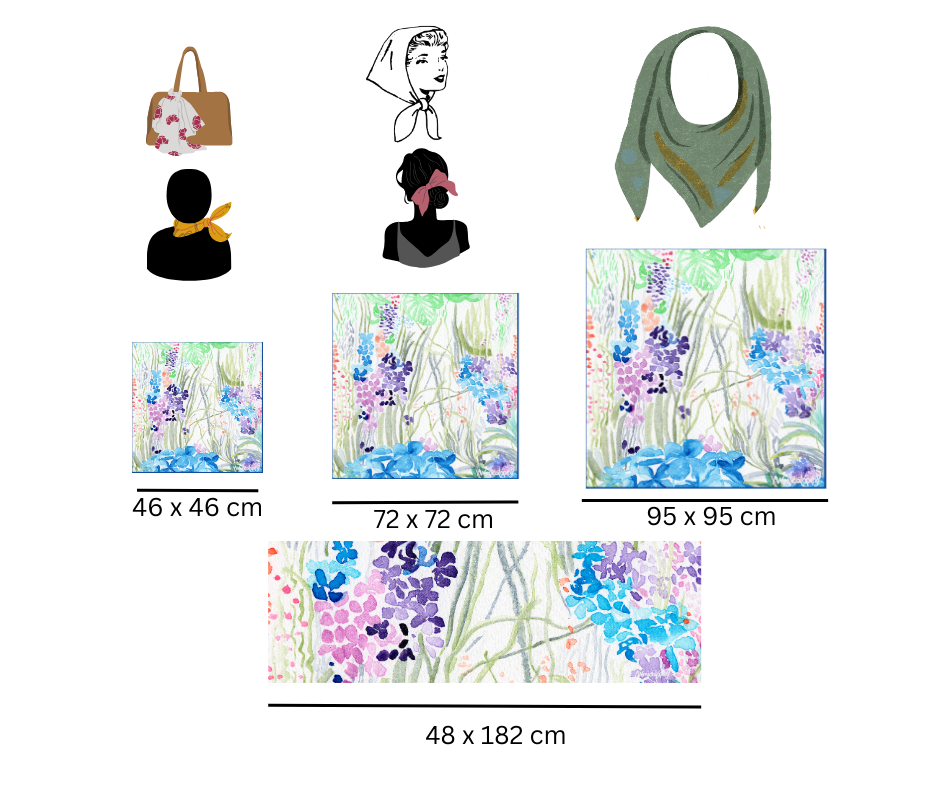 🔸 Pañoleta Orquídeas en el Jardín (Scarf) - Image 2